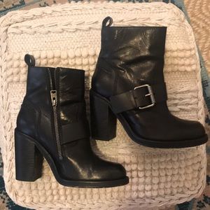 All Saints Black Ankle Booties